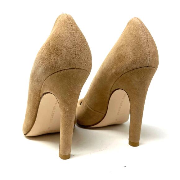 Good American Icon Pump Suede Nude Heels Size 6 NIB GA001S-E - Picture 4 of 8